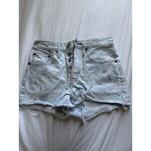 Levi's Women's Cut-Off Denim Shorts, Bleached Blue, Size 26x2